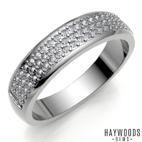 A micro pave set ring