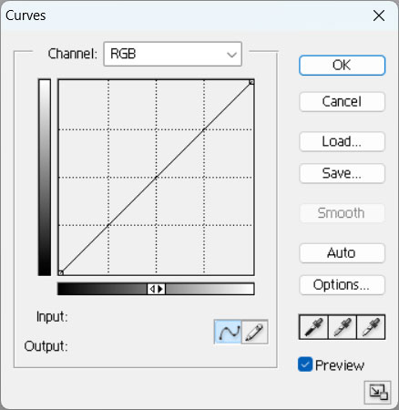 Curves tool in photoshop