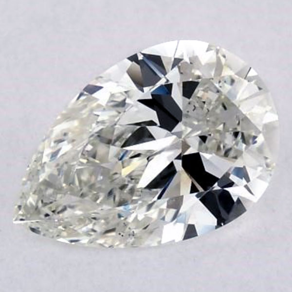 A Pear Cut Diamond with an obvious bow tie effect