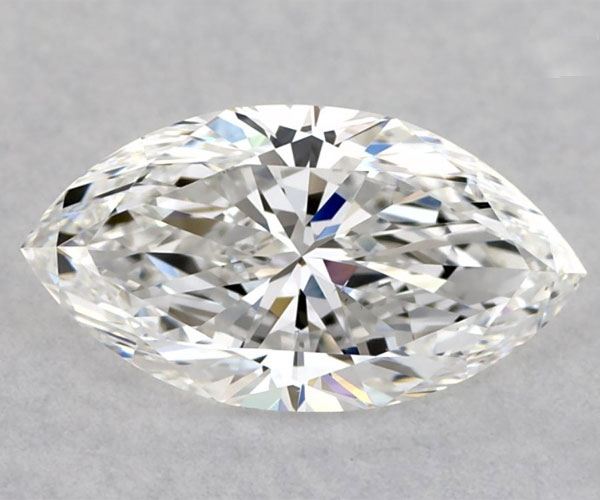 An E Colour Marquise Cut Diamond on a grey background