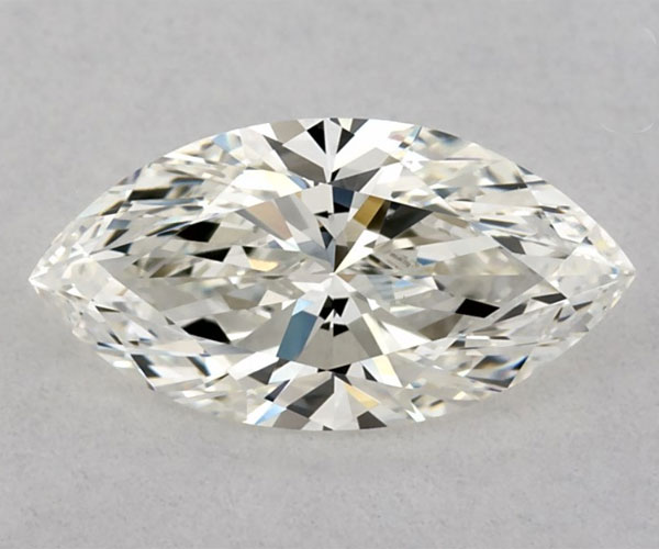 An I Colour Marquise Cut Diamond on a grey background