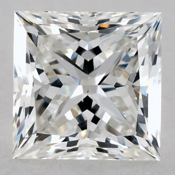 A Princess Cut Diamond with a 1.00 ratio on a grey background